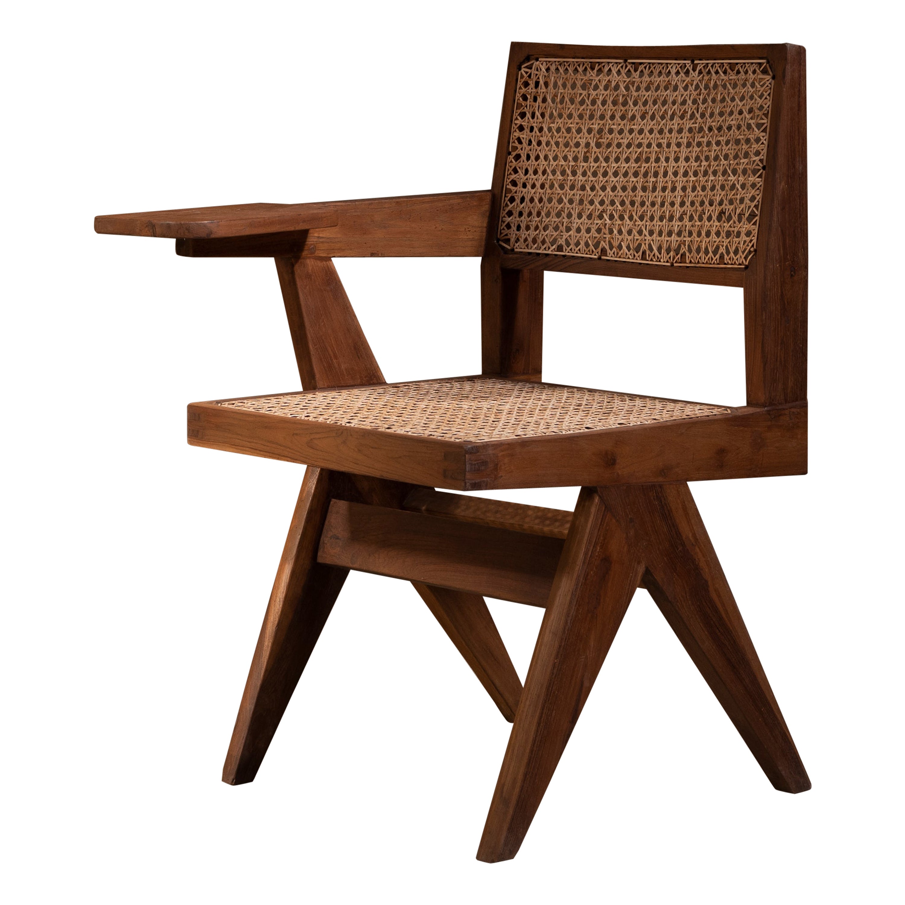 Pierre Jeanneret, Writing Chair, Circa 1960s, Chandigarh, India