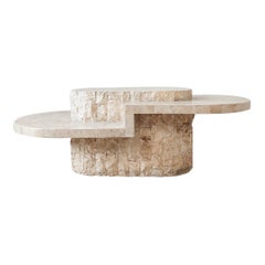 Tesselated Marble Magnussen Ponte oval Coffee Table, 1970s