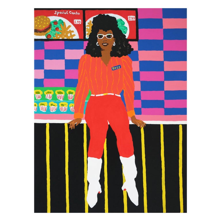 'Warm Buns' Portrait Painting by Alan Fears Pop Art For Sale at 1stDibs