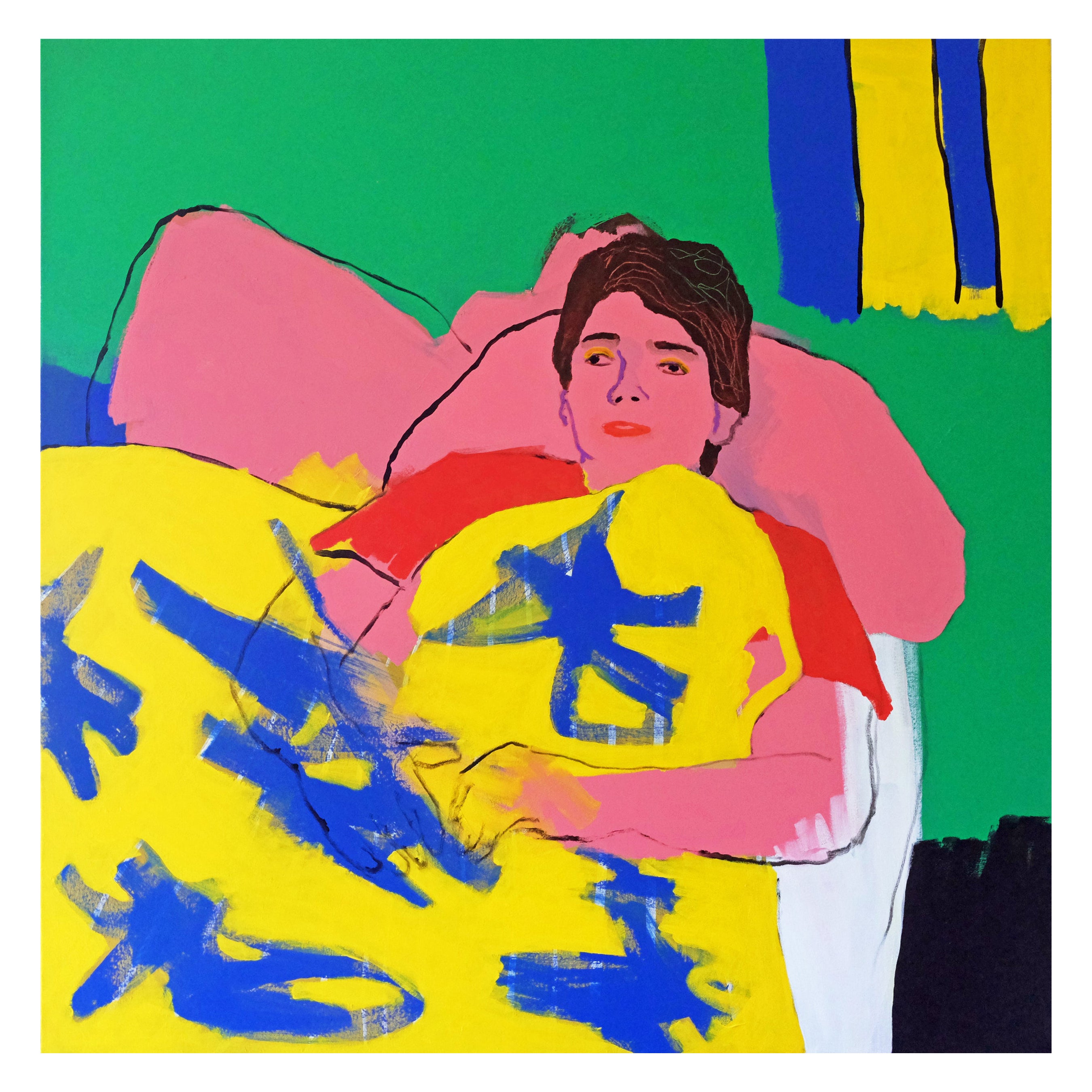 'When The Going Gets Soft' Portrait Painting by Alan Fears Pop Art For Sale