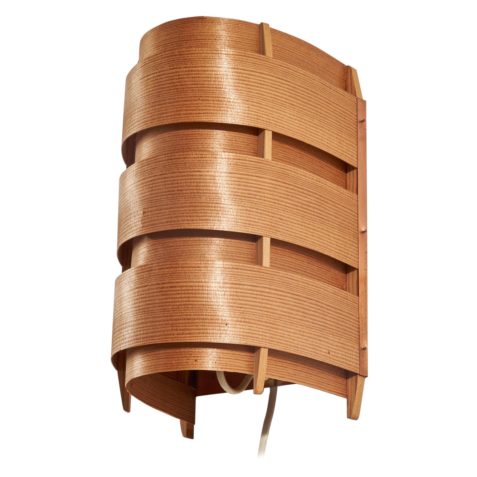 Hans-Agne Jakobsson, Sconce, Pine, Moulded Pine Veneer, Sweden, C. 1970s For Sale