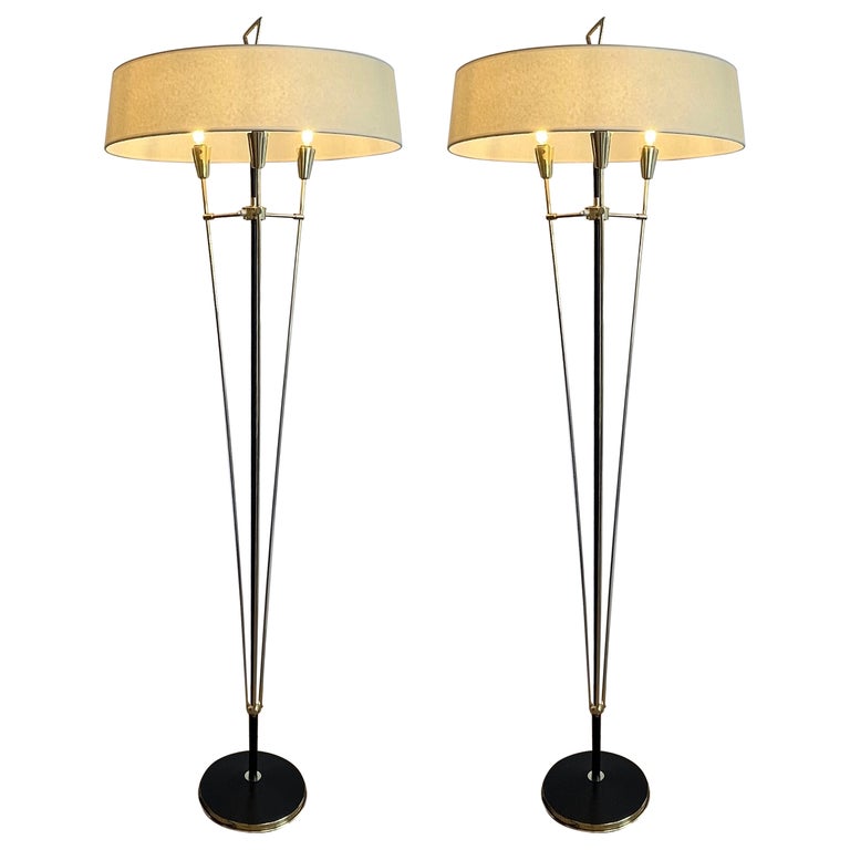 Pair of Floor Lamps 1950 Maison Arlus
