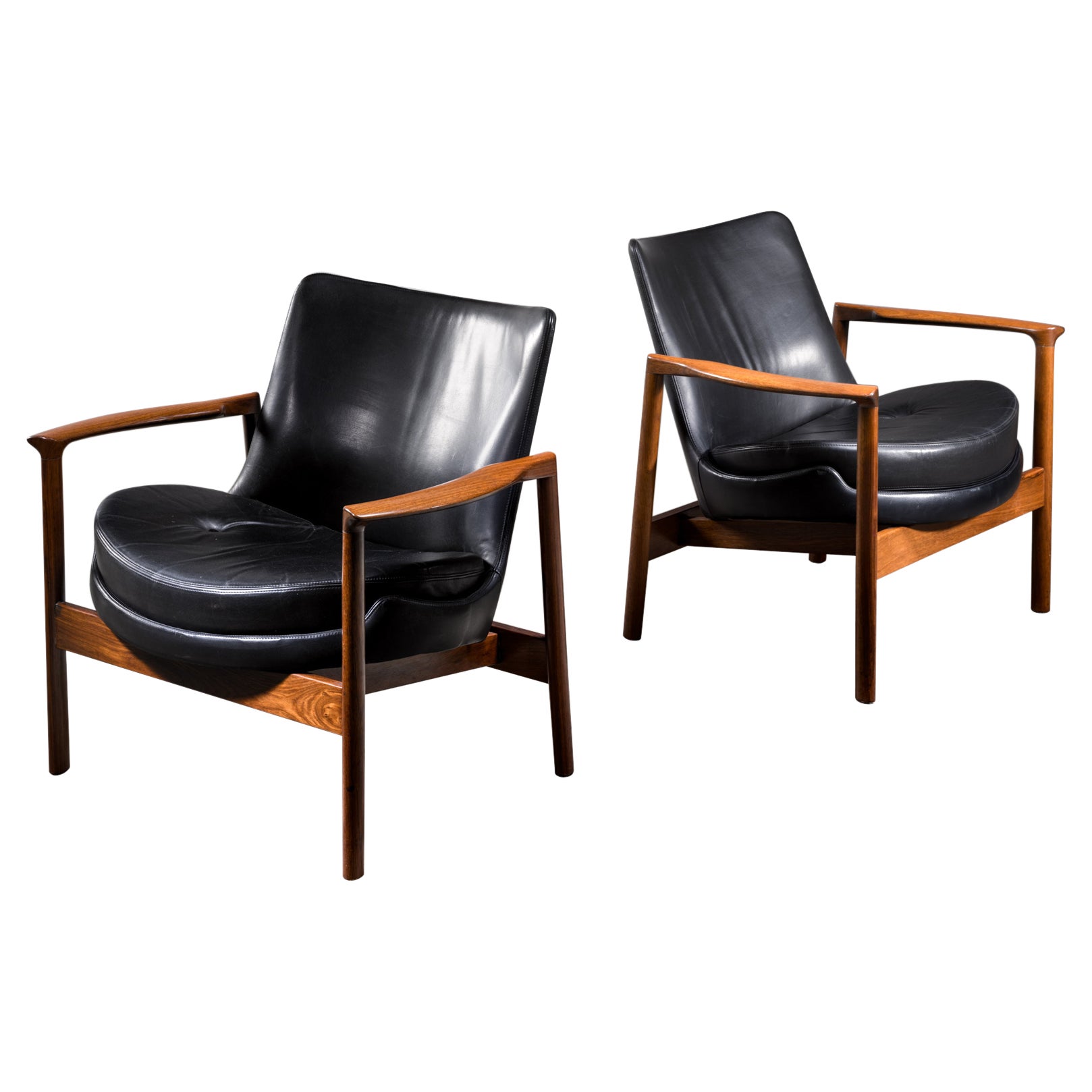 Ib Kofod-Larsen lounge Chairs, Denmark, 1970s For Sale