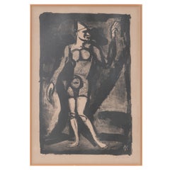 Antique Signed Georges Rouault, 'Le Pitre', 1926. Lithograph on Paper