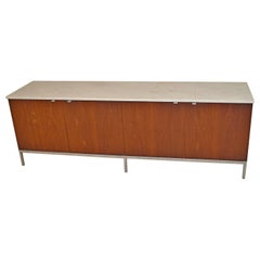 Knoll Walnut Credenza with Marble Top