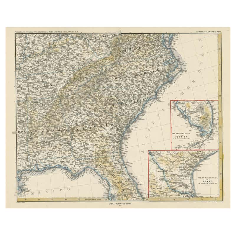 Old Map Inset Antique Map of England with Inset Maps of the Region of Liverpool and ...
