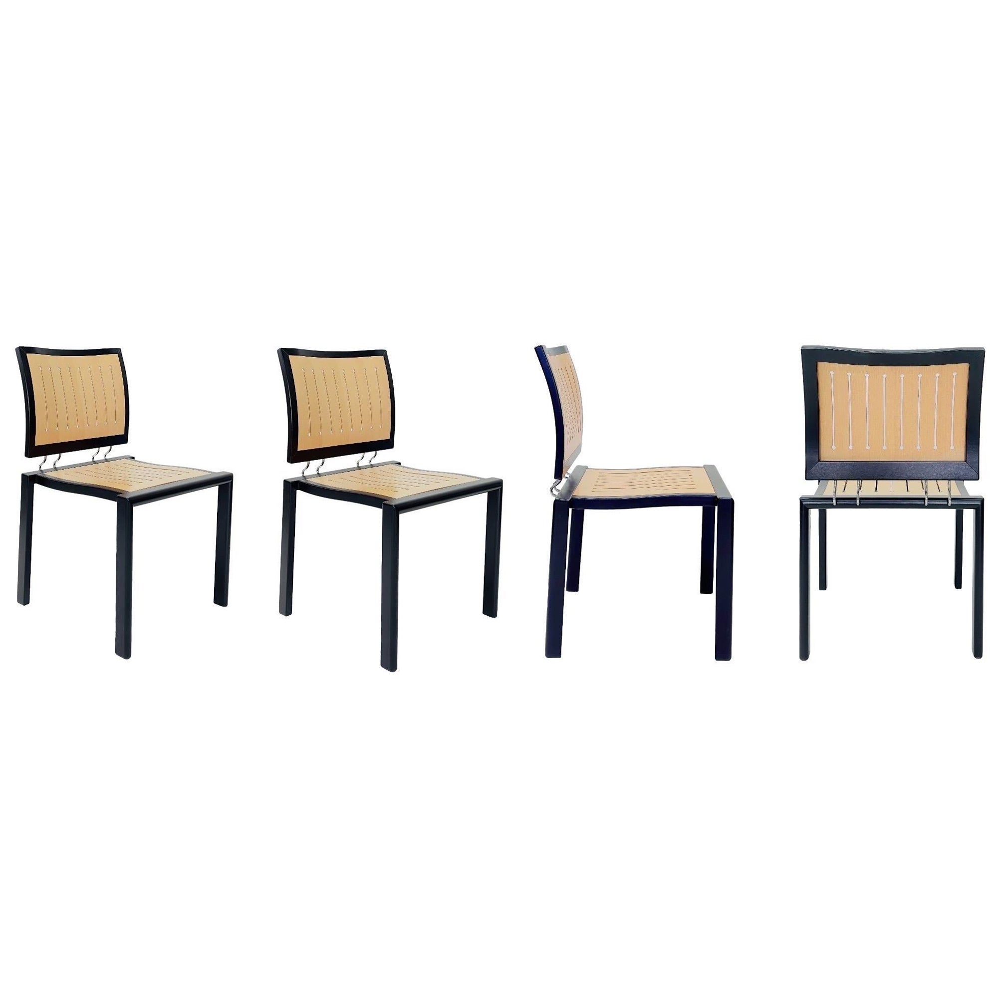 Quadro Chair by Bruno Rey & Charles Polin, Set of 4 For Sale