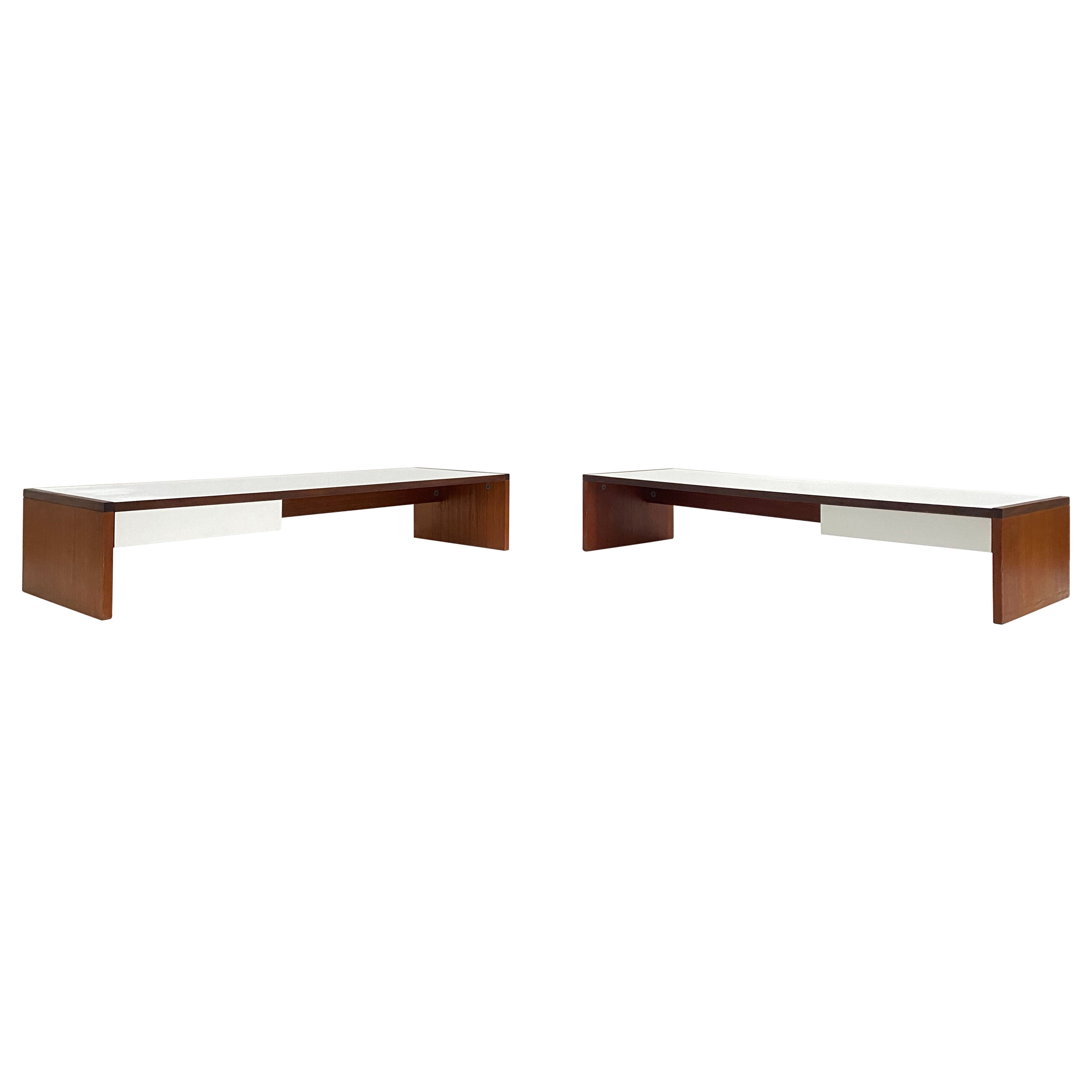 Minimal Pair of Nigh Stands by Cees Braakman for Pastoe the Netherlands, 1960's For Sale