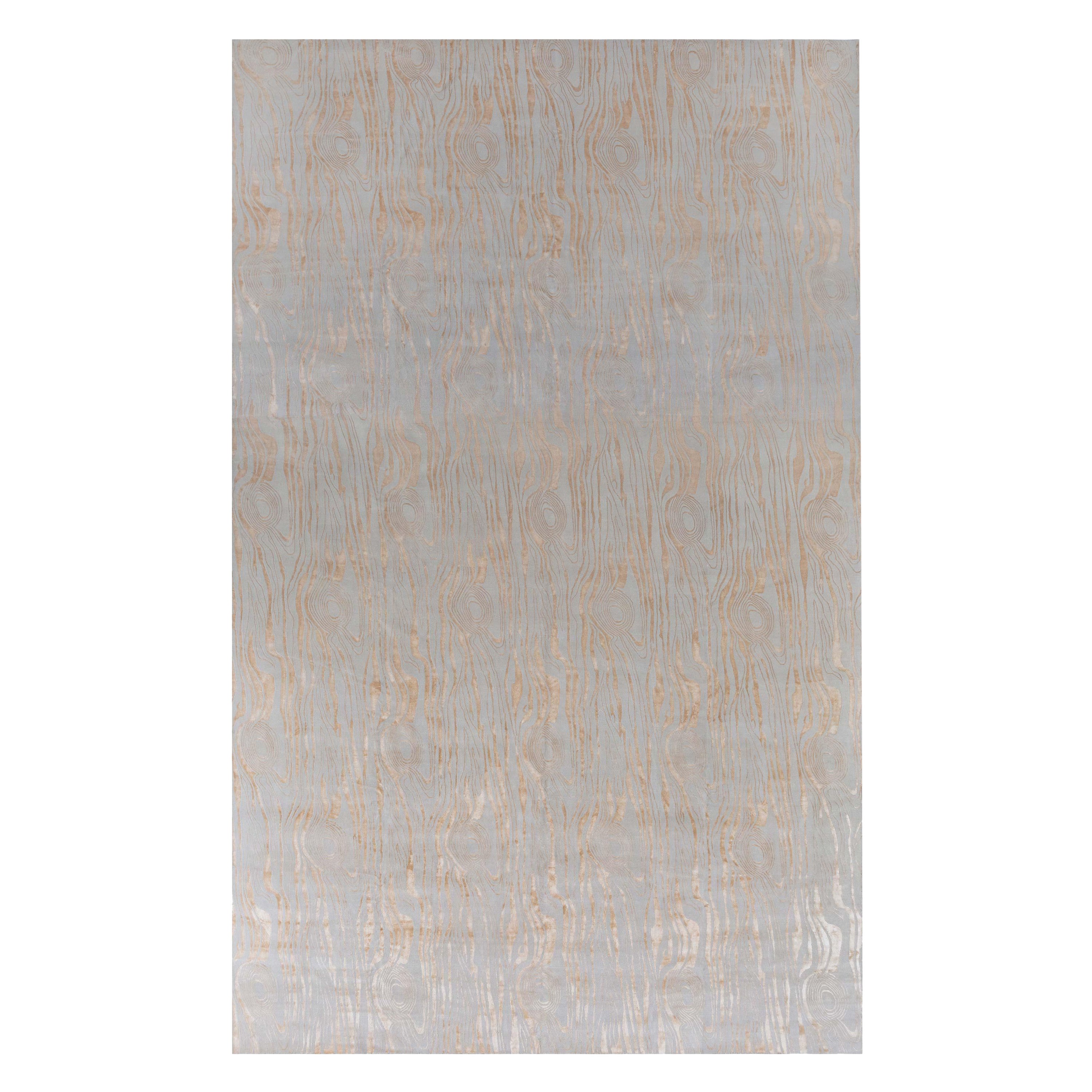 Contemporary Hand-Knotted Silk Wool Rug by Doris Leslie Blau