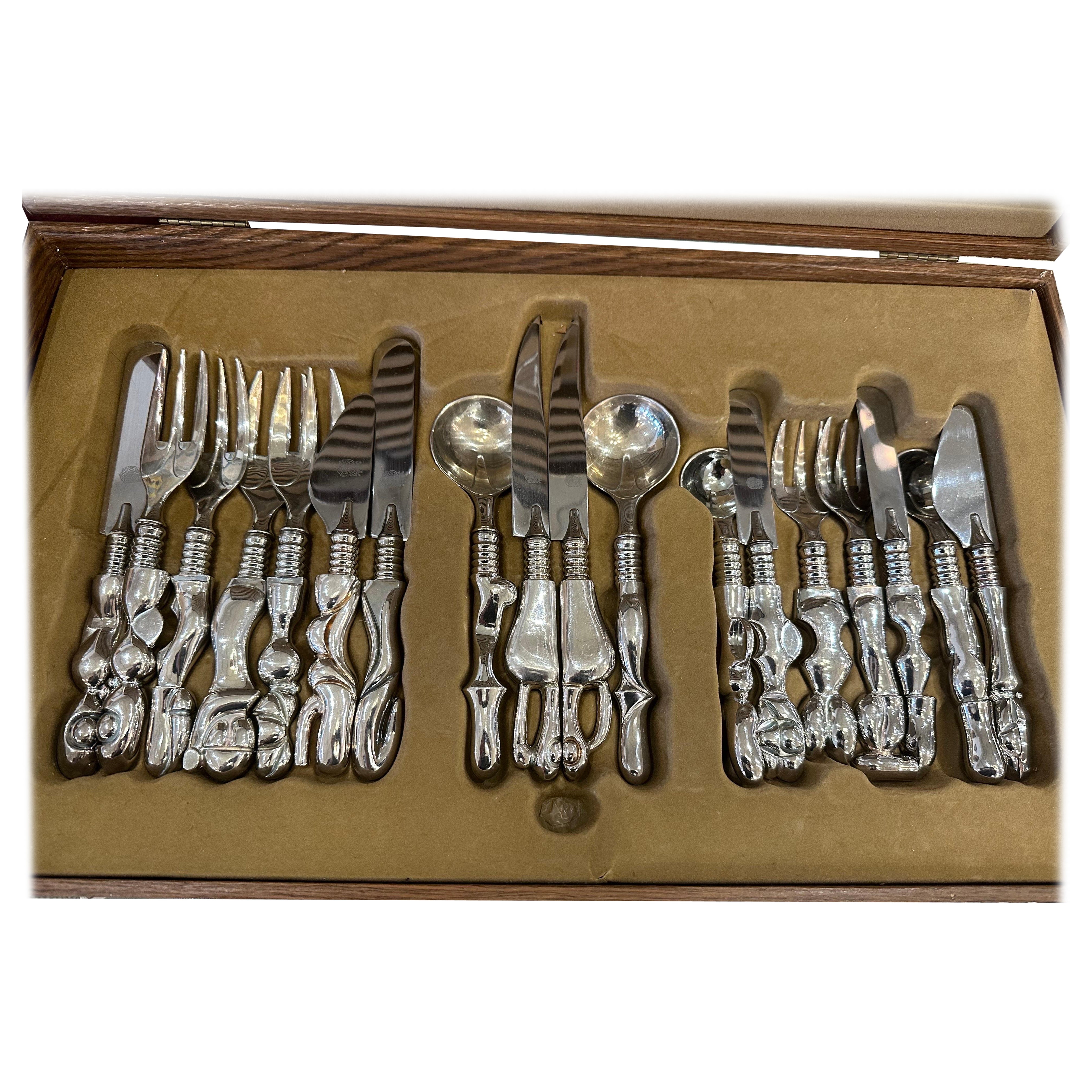 Miguel Ortiz Berrocal Complete & Original 18-Piece Service For Sale