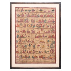 Vintage Tibetan Healing Manuscript Painting