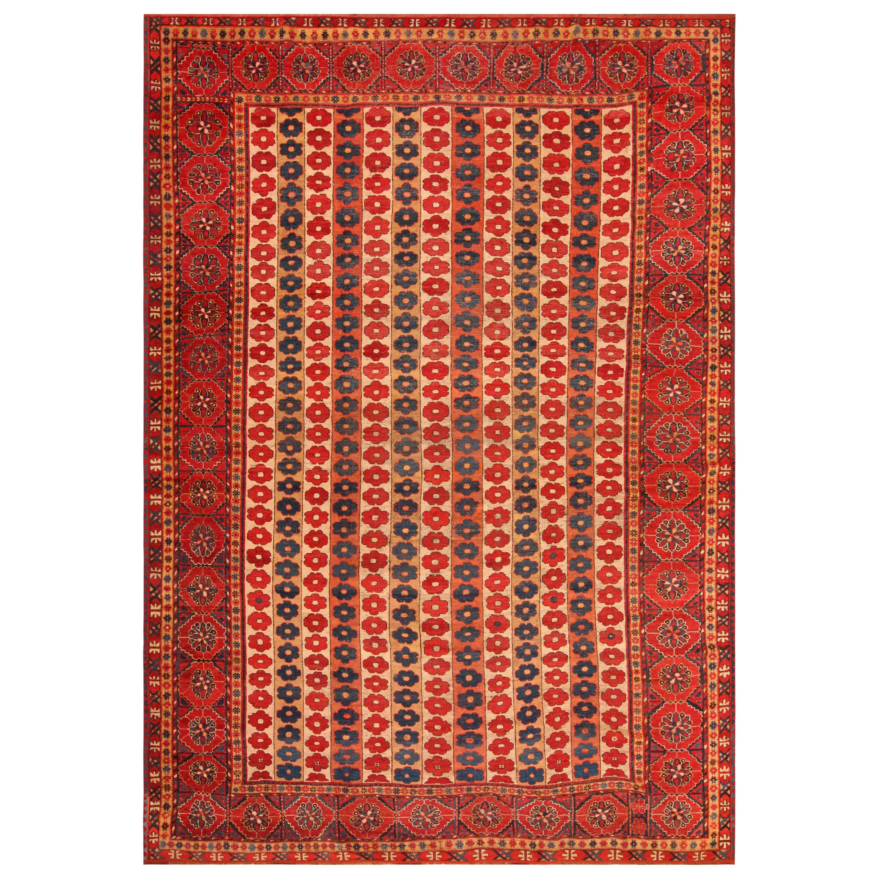 Antique Afghan Beshir Ersari Rug. 10 ft 6 in x 14 ft 6 in