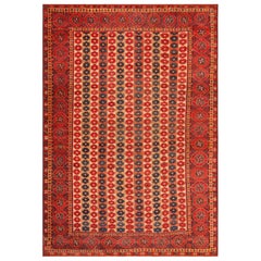 Antiker afghanischer Beshir Ersari-Teppich aus Afghanistan. 10 ft 6 in x 14 ft 6 in