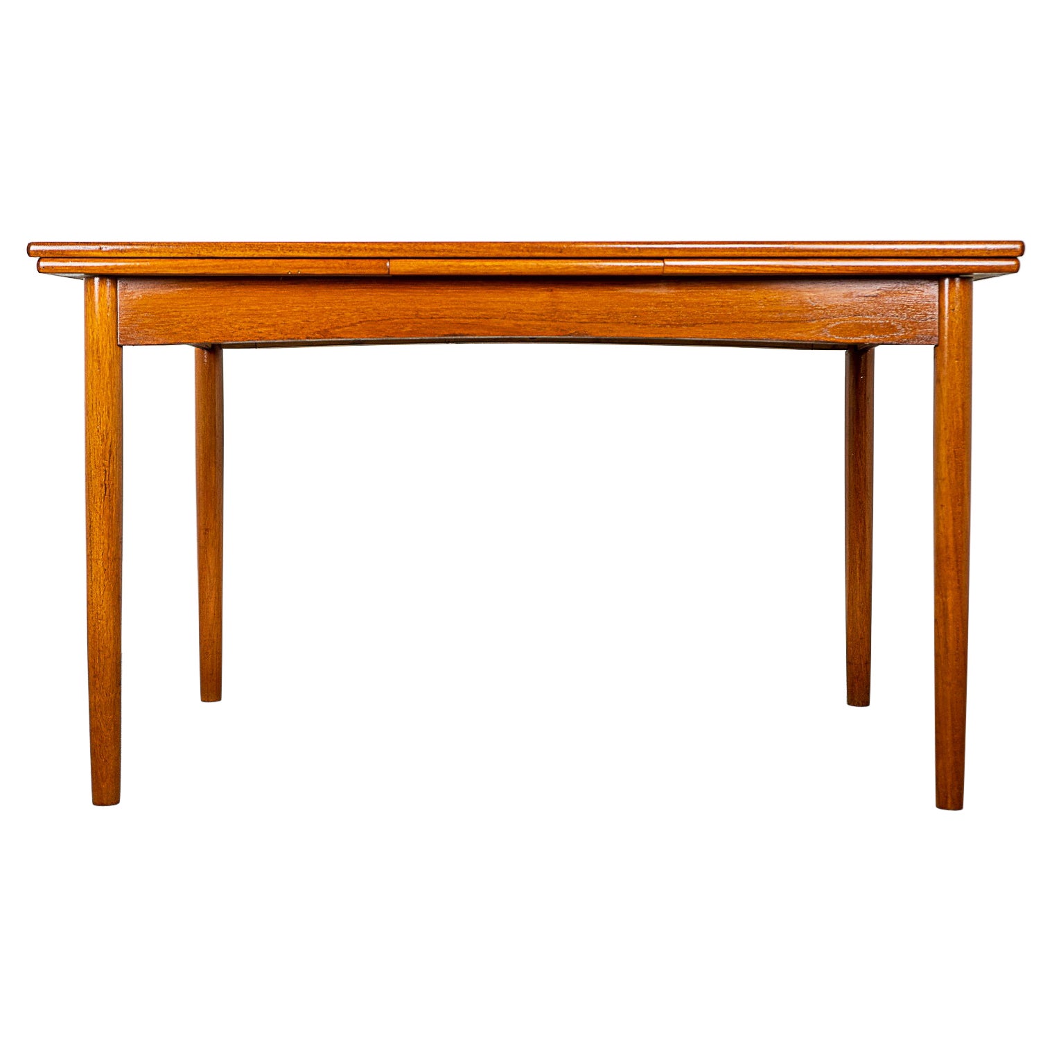 MidCentury Scandinavian Rosewood Dining Table + Leaves For Sale at 1stDibs