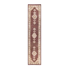 Unique en son genre, nou  la main, le tapis traditionnel Oriental Mogul Red Runner Area Rug