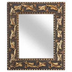 Aesthetic Movement Antique Gold Mirror with Gilt Leaves