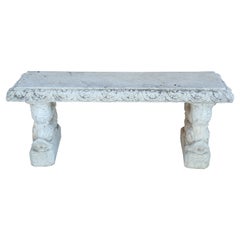 Used Early 20th Century Italian Charles X Style Outdoor and Garden Bench