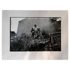 Black and White Photo of African American Mother and Children