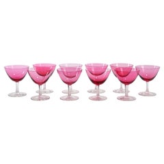 Beautiful Crystal Barware Champagne Coupe Service / Ten People