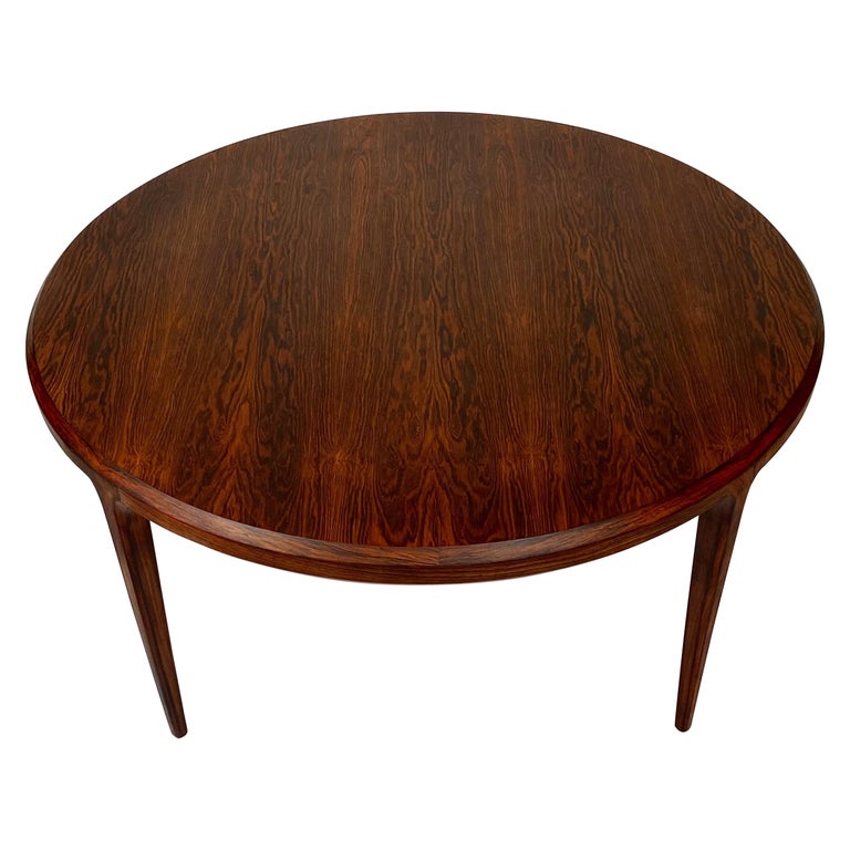 1960s Round Danish Rosewood Coffee Table For Sale at 1stDibs
