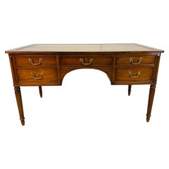 Used English Neoclassical Sheraton Style Mahogany Desk by Kittinger