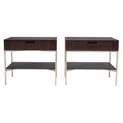 Antonio Citterio for Maxalto Large Grey Oak Ebe Low Table, Set of 2