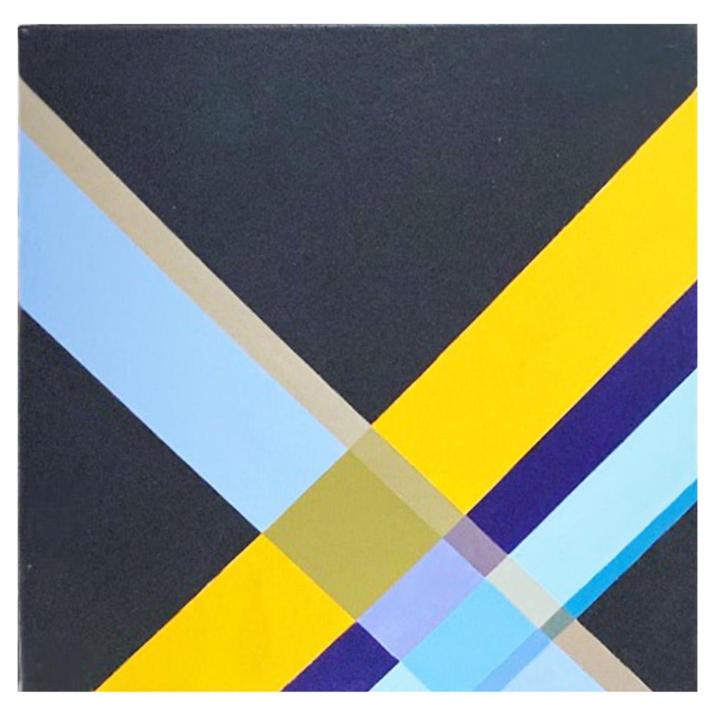 "Painting Composition Black Orange " 2010 Geometric Canvas by Cecilia Setterdahl