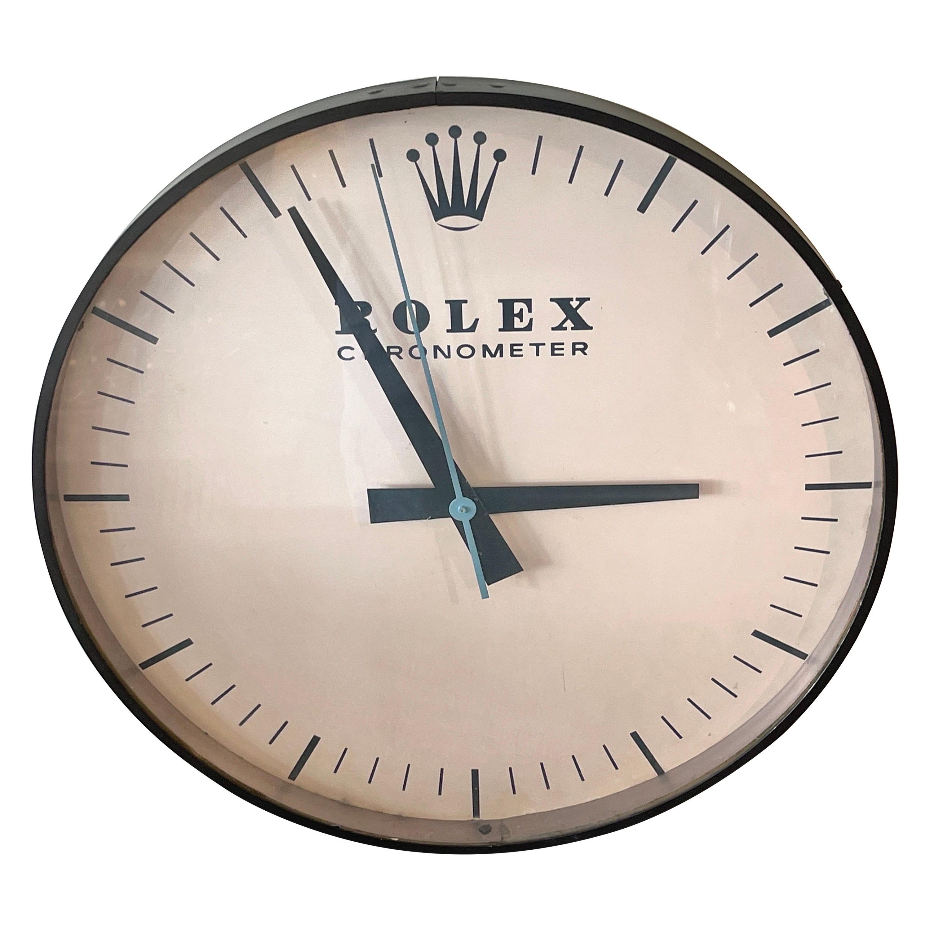 Affiche publicitaire de l'Ohio pour l'horloge murale Rolex sur 1stDibs | horloge  publicitaire rolex