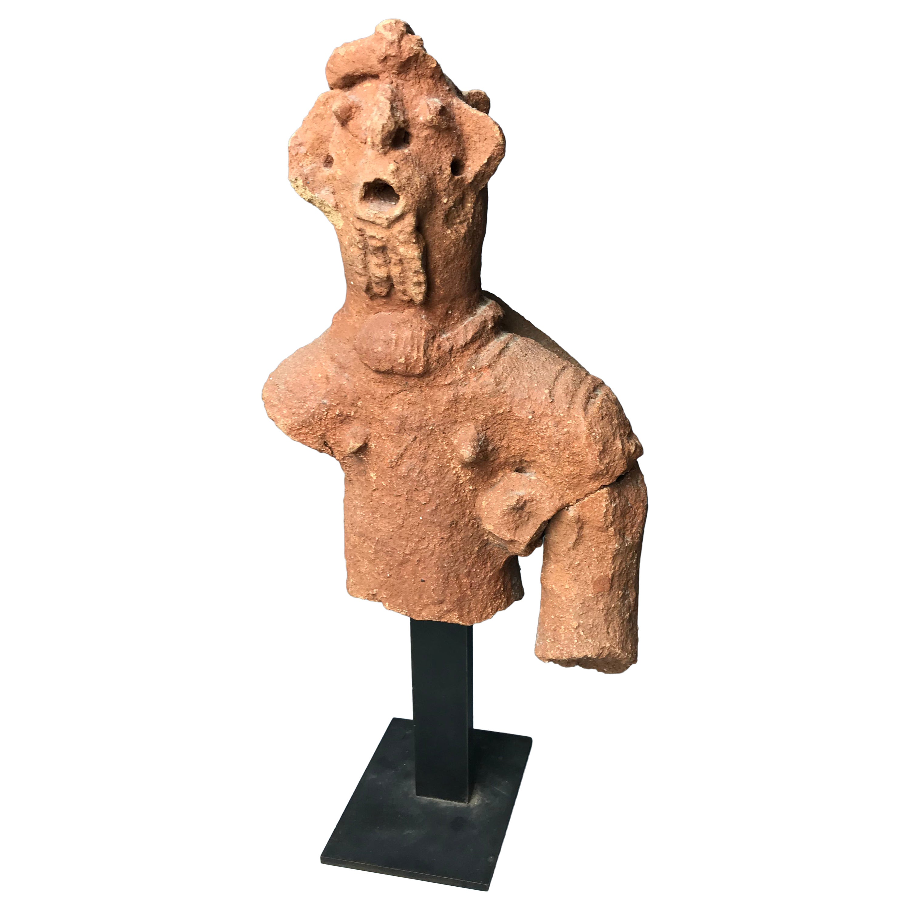 African Tribal Art Antique Ancient Koma Terracotta Ghana Abstract Sculpture For Sale