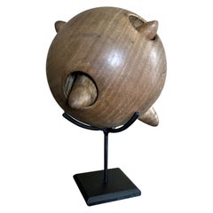 Early 20th Century, Open Turned Wooden Sphere Canton Ball