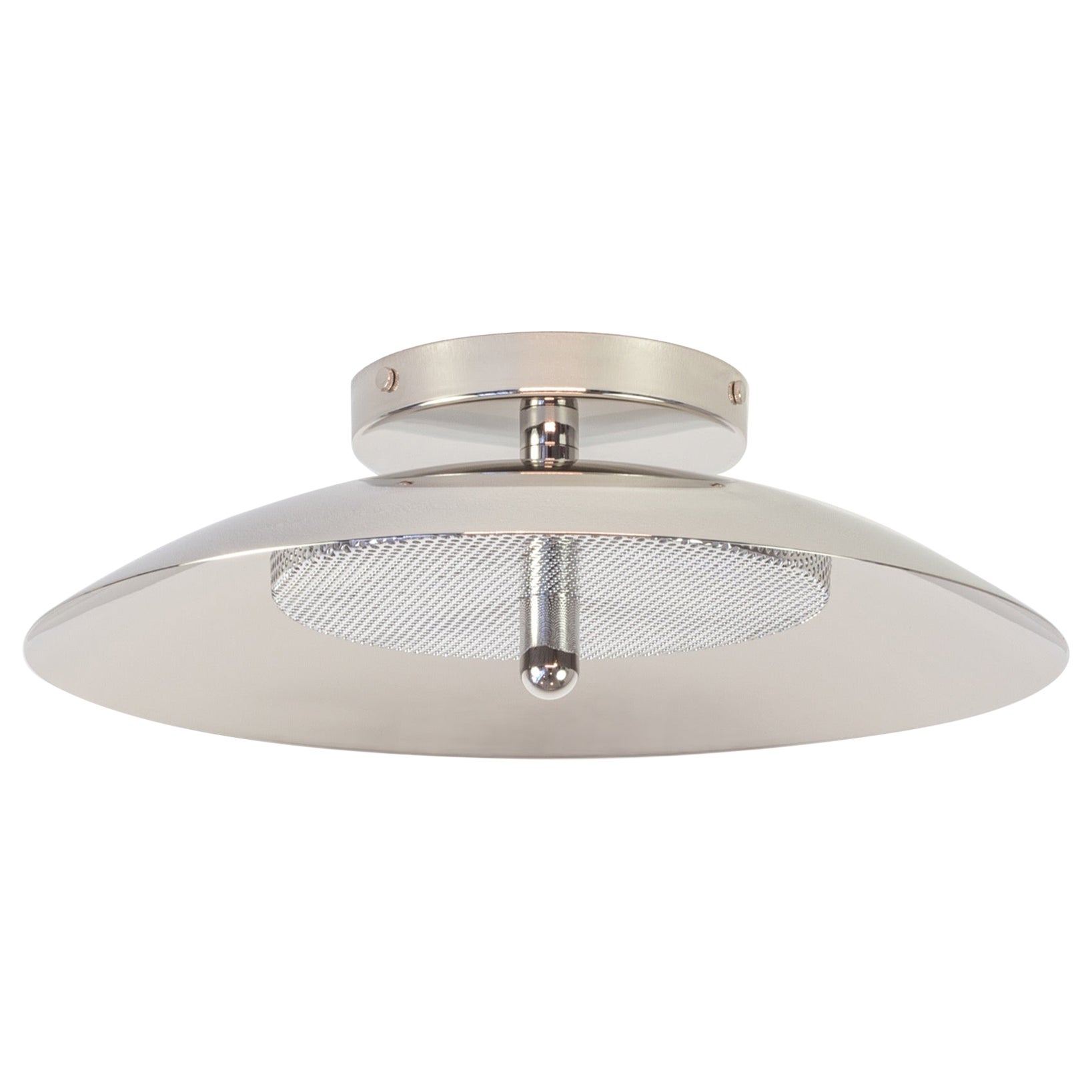 Signal Flush Mount from Souda, Nickel, Made to Order For Sale