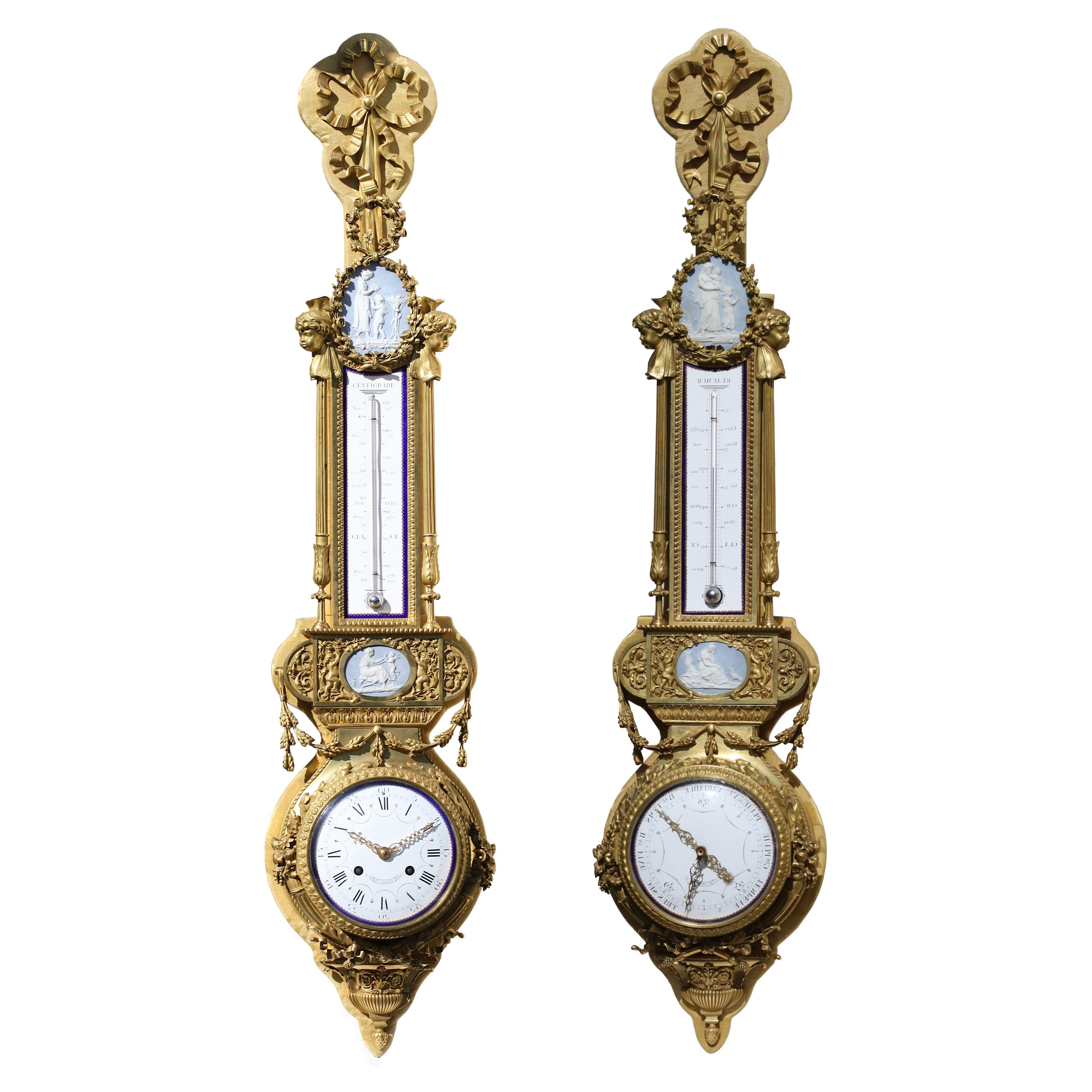 Henry Dasson '1825-1896' Clock and Matching Barometer