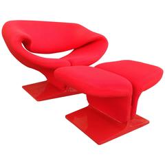 Pierre Paulin Ribbon Chair and Ottoman 12