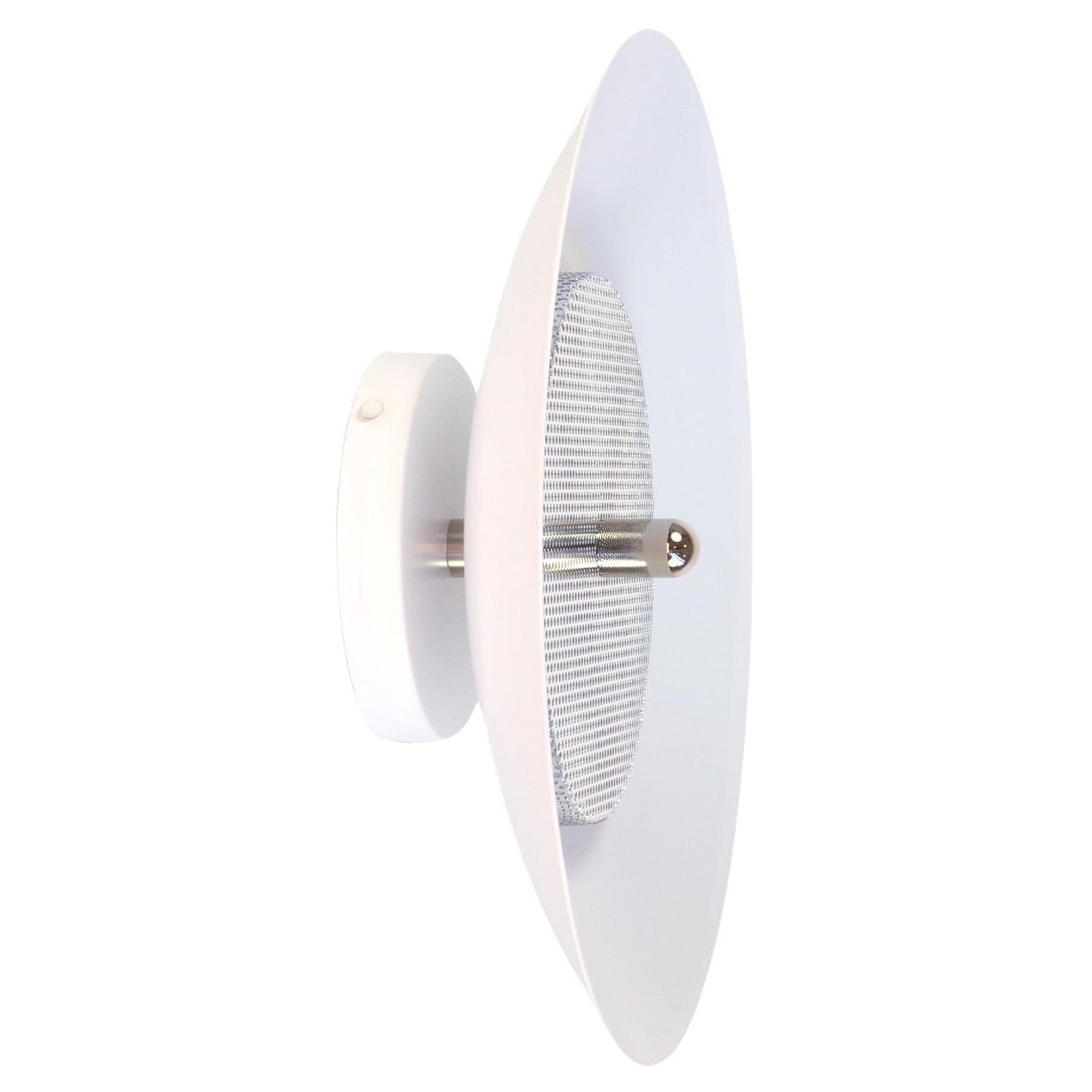 Signal Sconce, White and Nickel, from Souda, in Stock For Sale