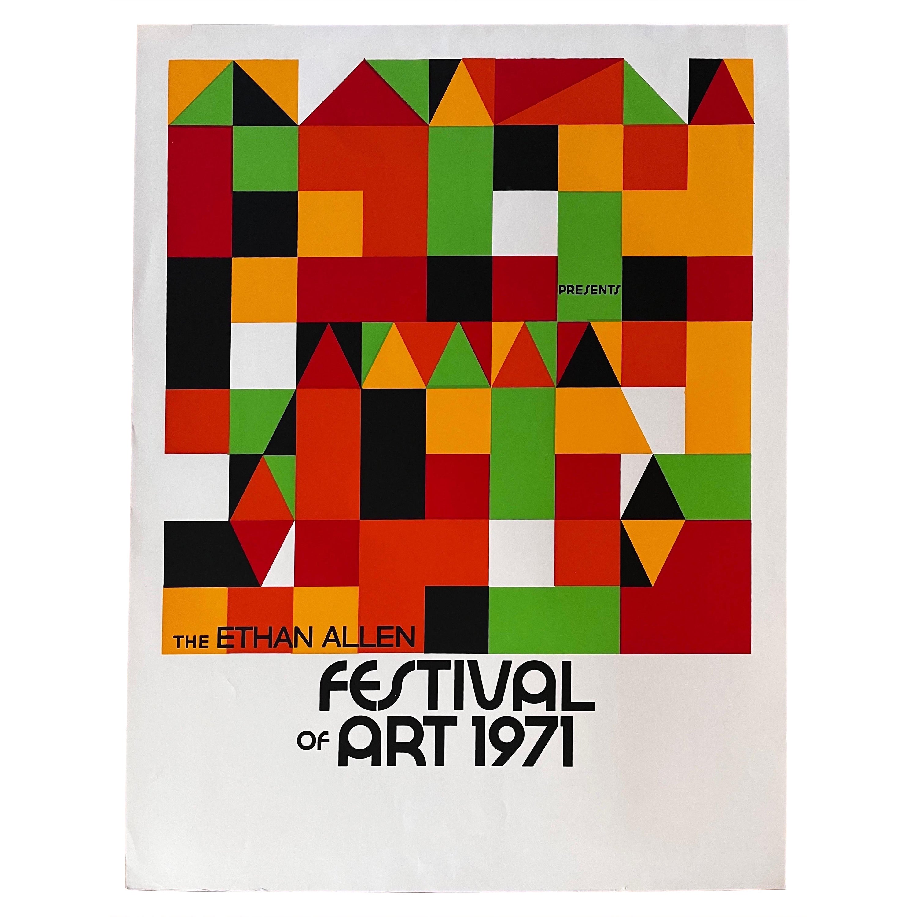 1971 Festival of Art Print Lithograph / Poster