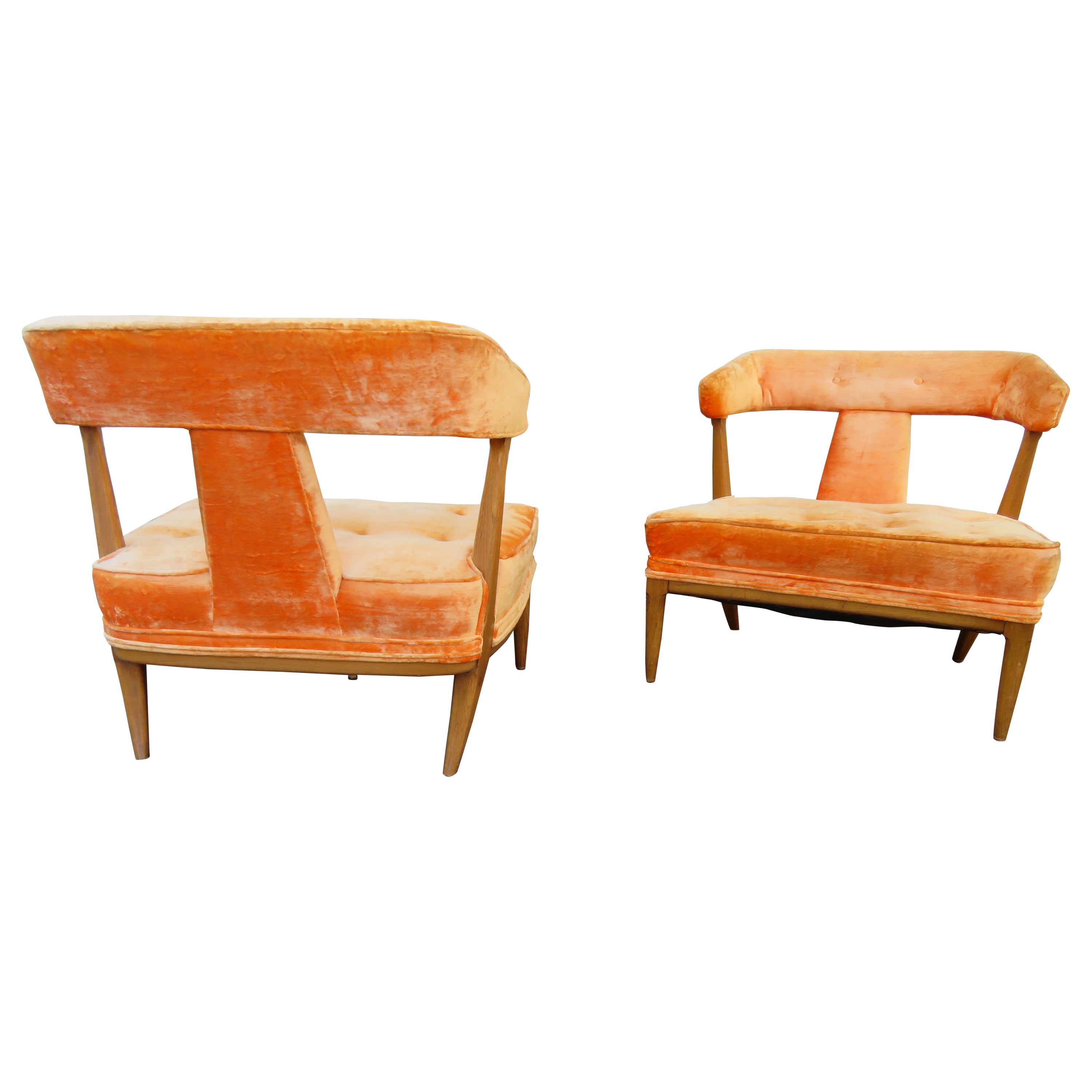 Gorgeous Pair Lubberts & Mulder Tomlinson Sophisticate Wide Seat Lounge Chairs For Sale