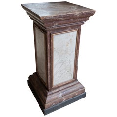 Spanish Hand Painted Wooden Stand with Marbled Effect