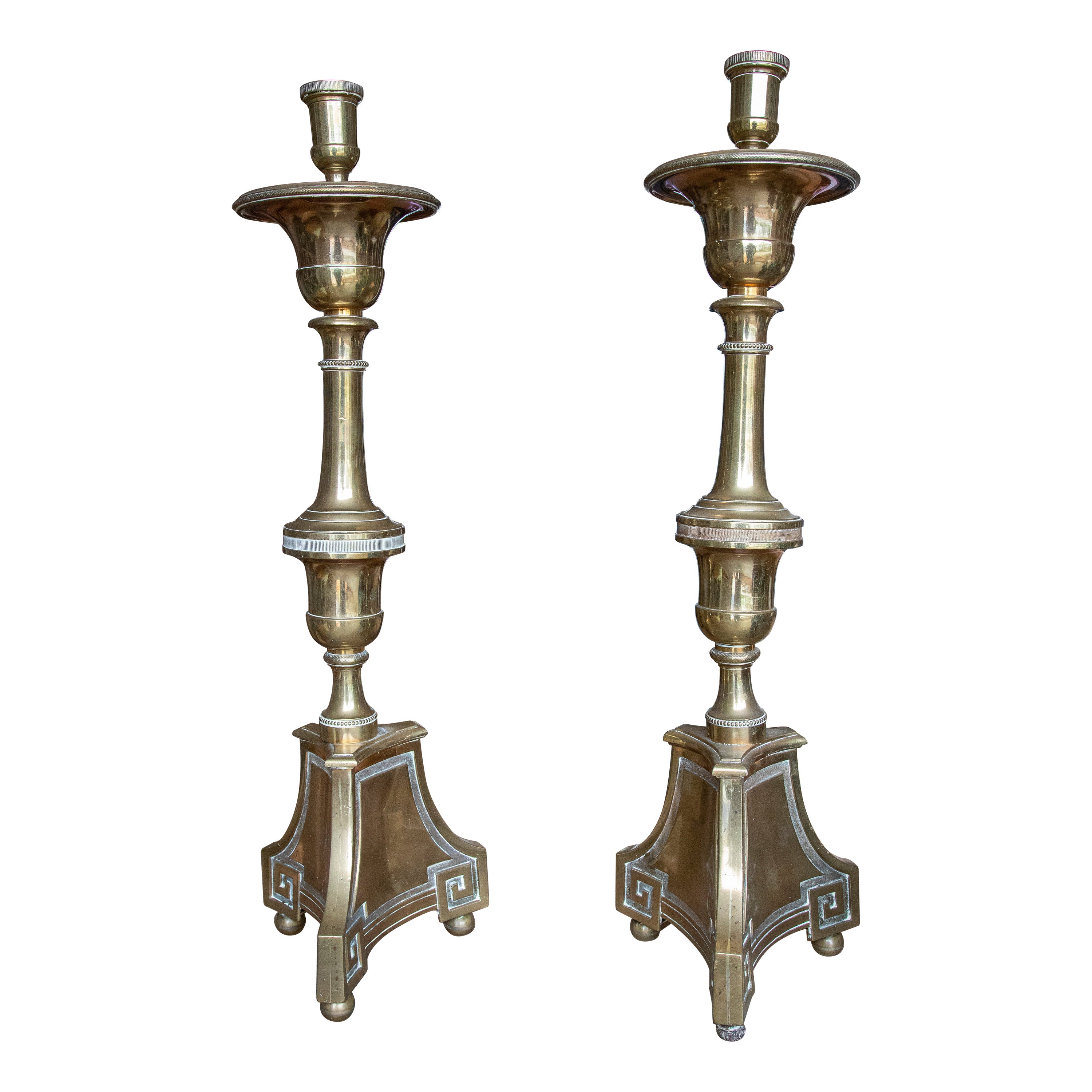 Pair of Spanish Midcentury Goathoof Candlesticks from Mallorca For Sale ...