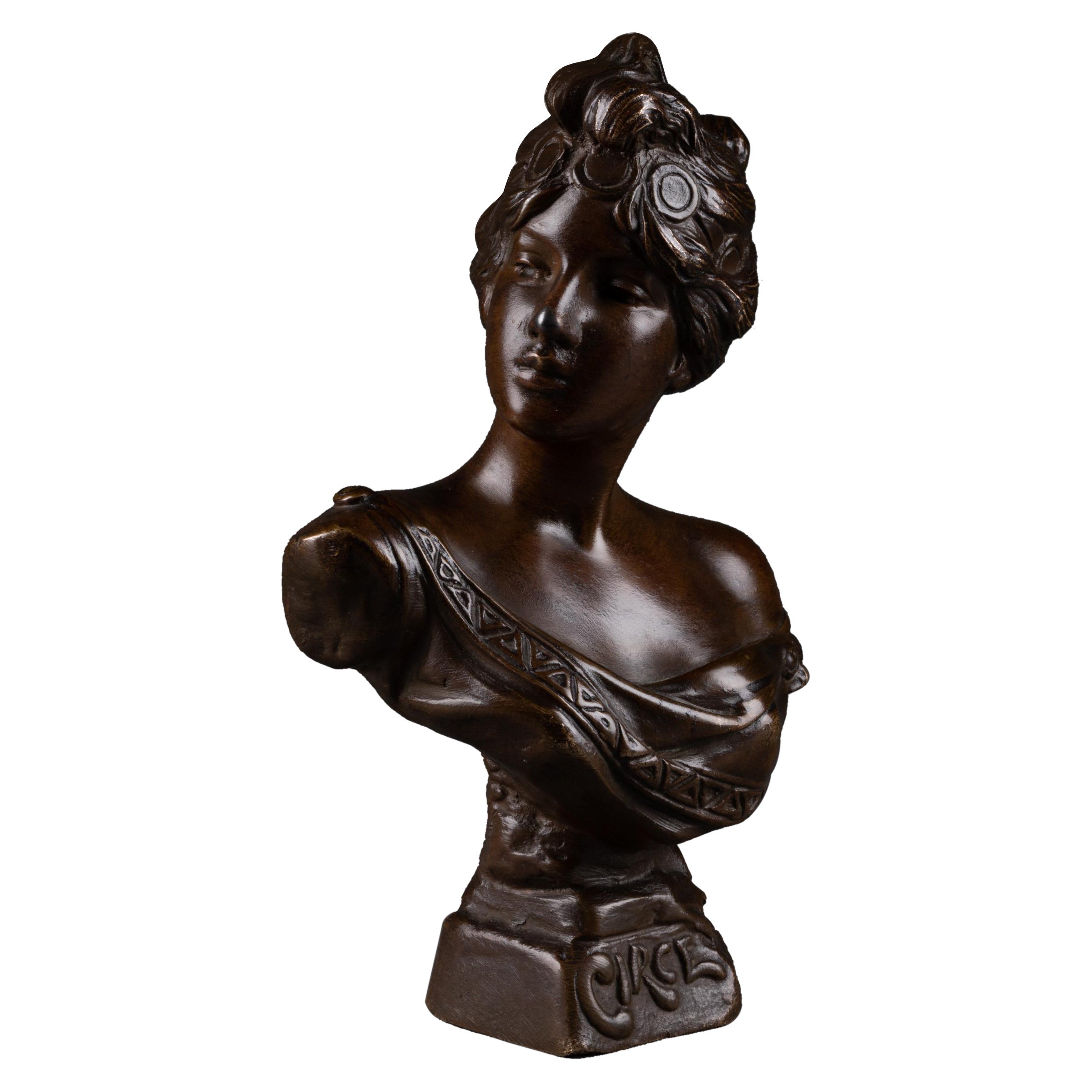 E. Villanis, "Circé", Rare Épreuve En Bronze Avec Cachet Fondeur Blot, C. 1900