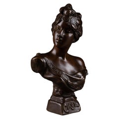E. Villanis, "Circé", Seltene Épreuve En Bronze Avec Cachet Fondeur Blot, ca. 1900