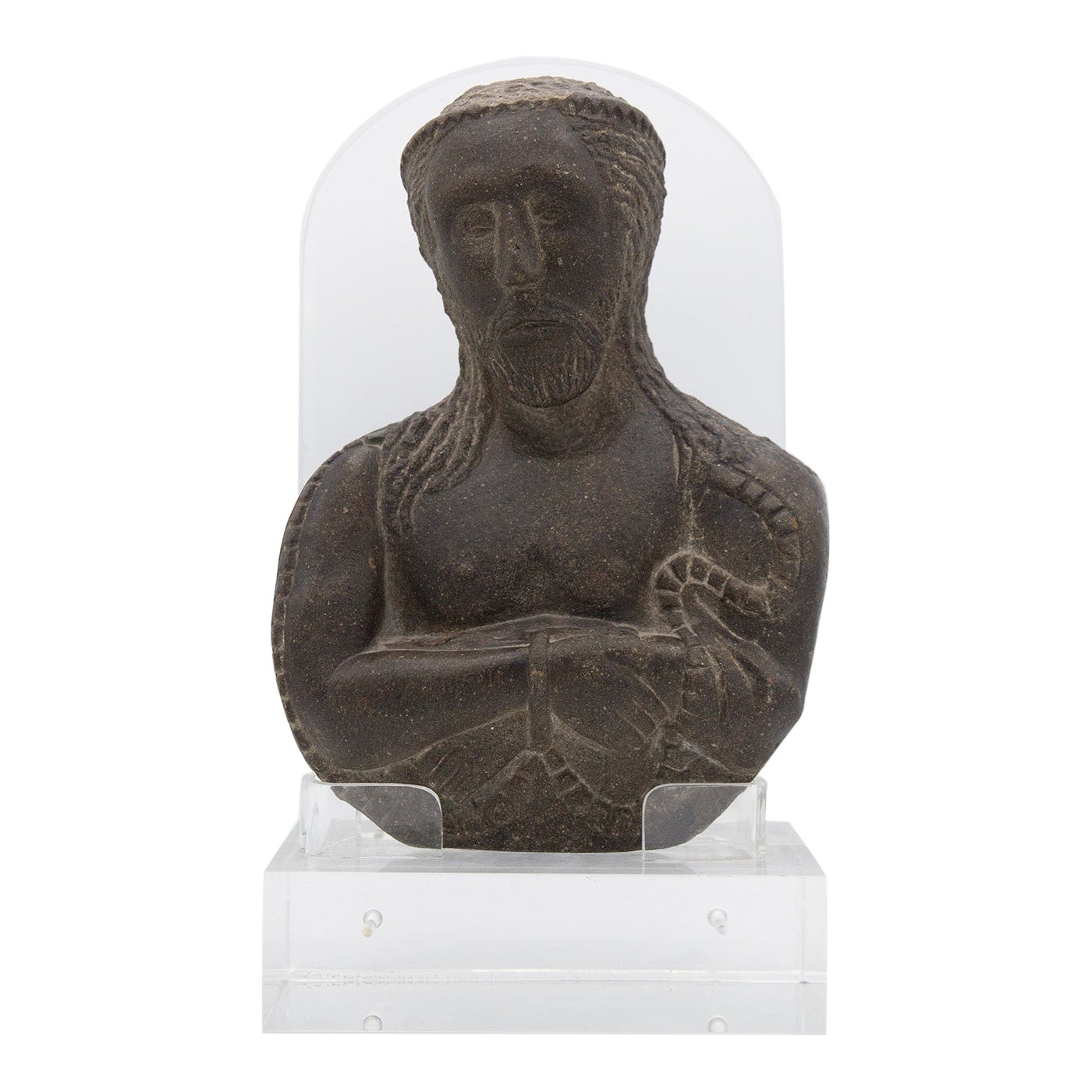 Antique Ecce Homo en pierre sculpte en vente