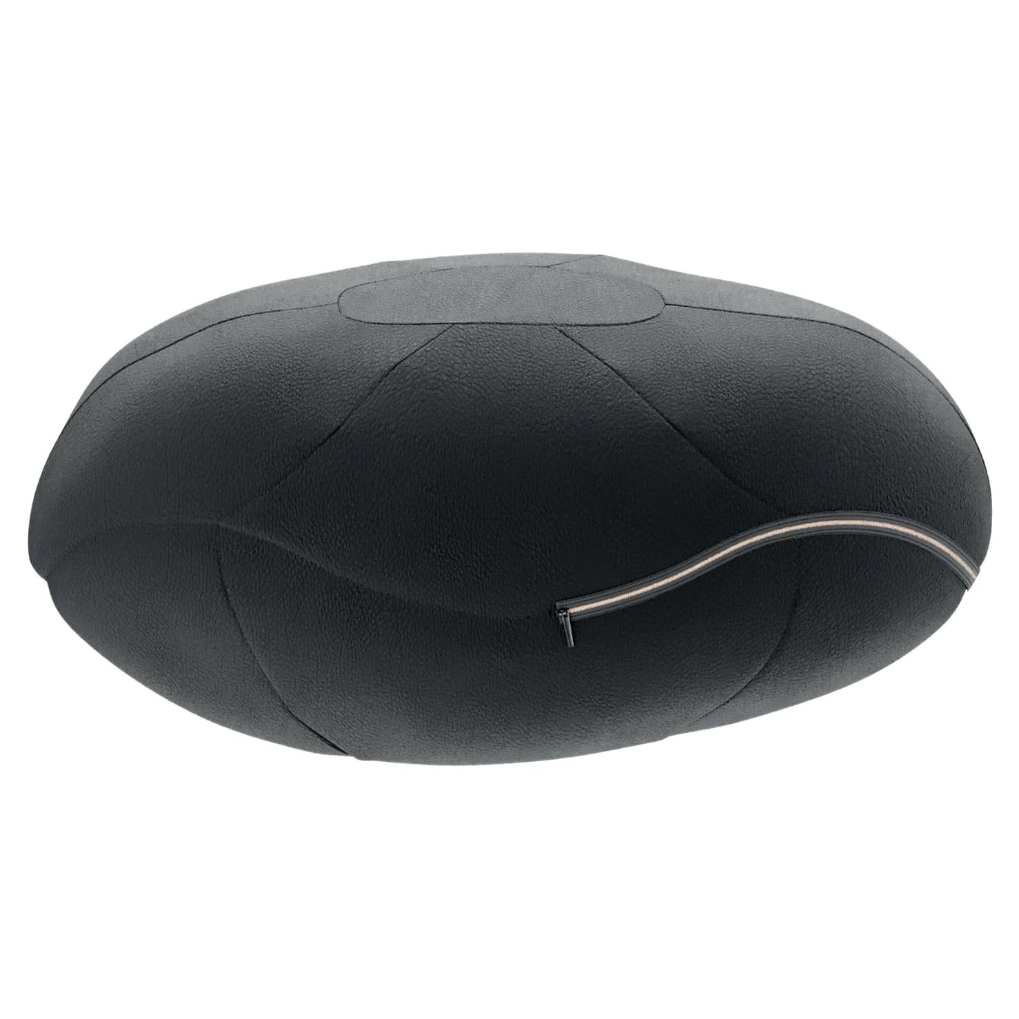 Slate Stone Black Large Floor Cushion, for Kid's Playroom or Pet's Comfort
