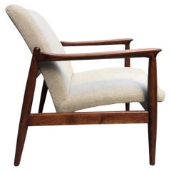 Sillón Mid Century Pure Linen GFM-64 de Edmund Homa, años 60