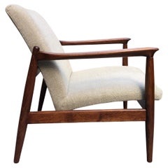 Mid Century Pure Linen GFM-64 Armchair by Edmund Homa, 1960s