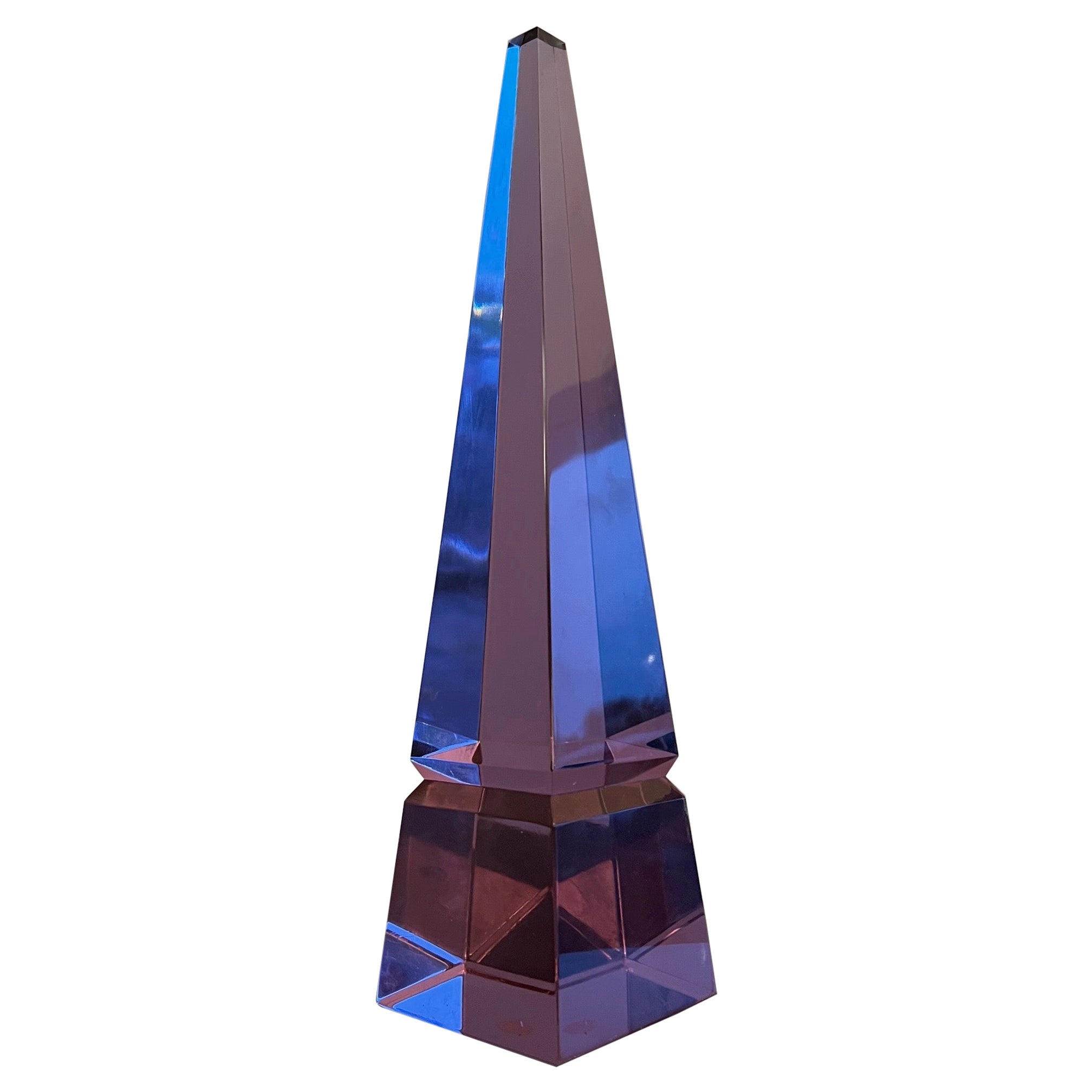 Dekorativer Obelisk aus Muranoglas von Seguso im Angebot