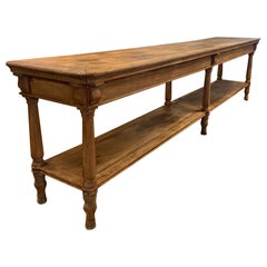 Large 19th Century French Oak Drapers Table
