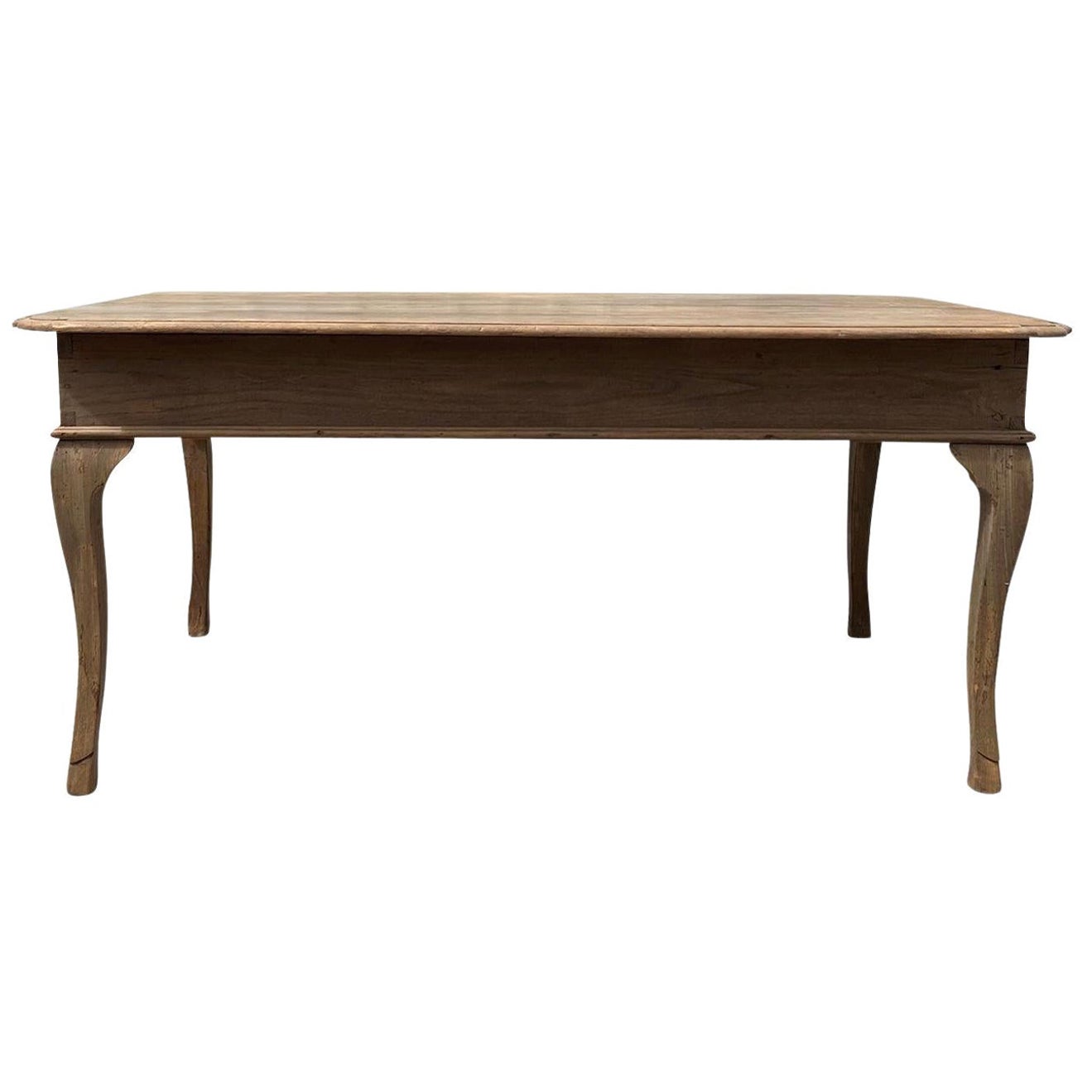 19th Century French Provincial Fruitwood Dining Room Table, Antique Farm Table