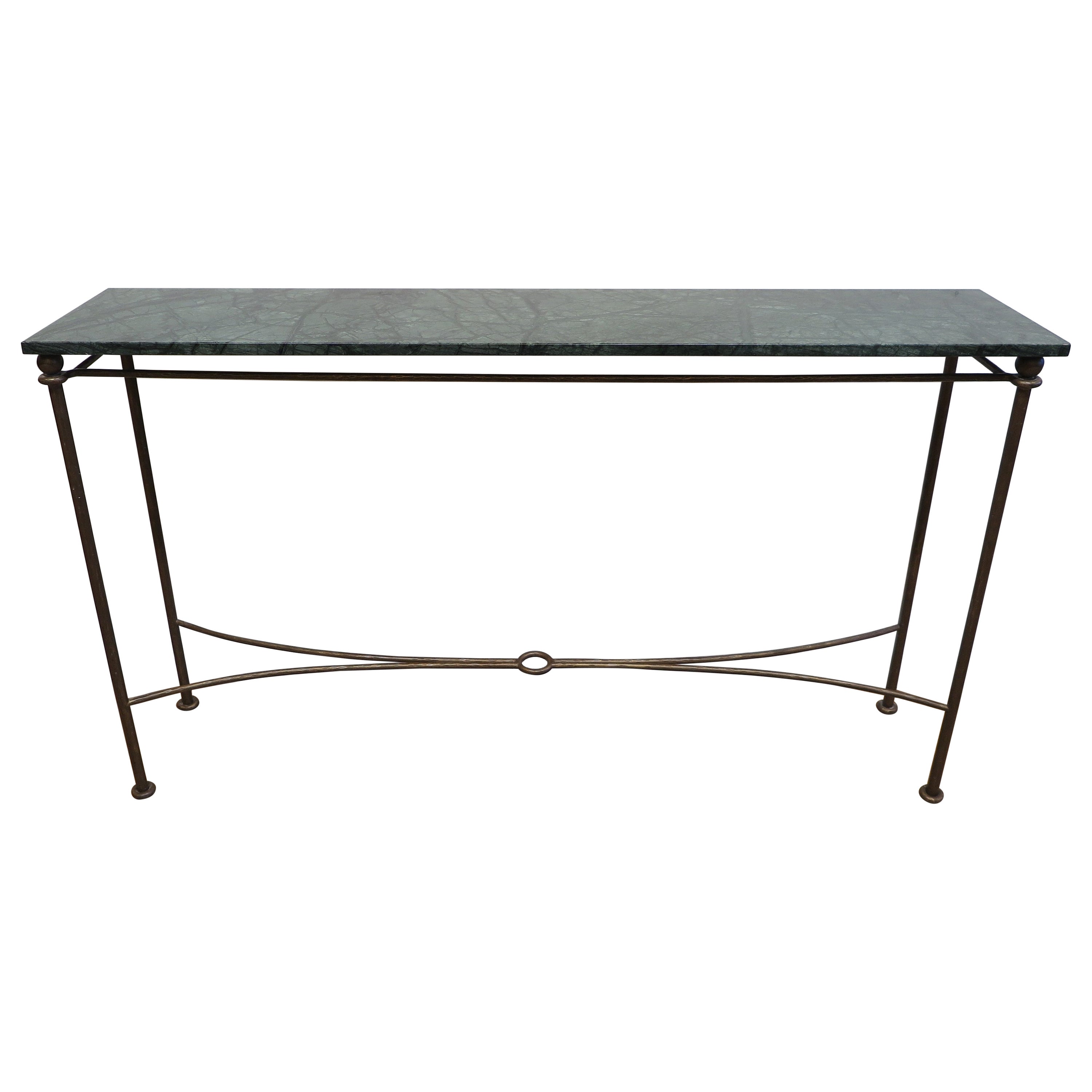 Marble & Bronze Art Deco Style Console Table