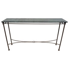 Marble & Bronze Art Deco Style Console Table