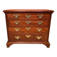 18th Century English Chippendale Mahogany Chest with Desk Drawer
